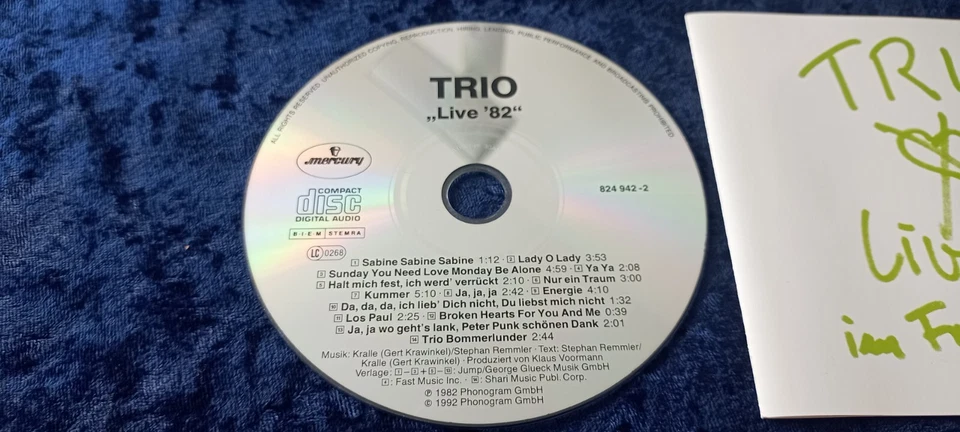 Trio CD LIVE IM FRÜHJAHR 82 # 824 942-2 MADE IN GERMANY 42282 49422 - Bild 2 von 4