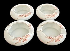 Set Of 4 Vintage FUKAGAWA Arita Japan Maple 905 Individual Ashtrays 3  Excellent