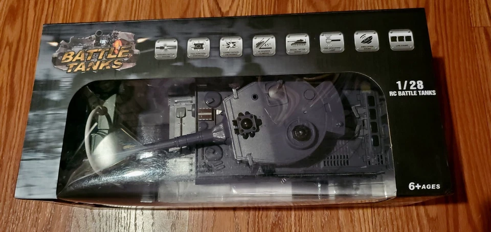 Tanque de Control Remoto, RC WW2 Tanque Ejército Tigre Alemán Juguete, 2.4Ghz 9 Canales RC Mili Foto 2 de 4