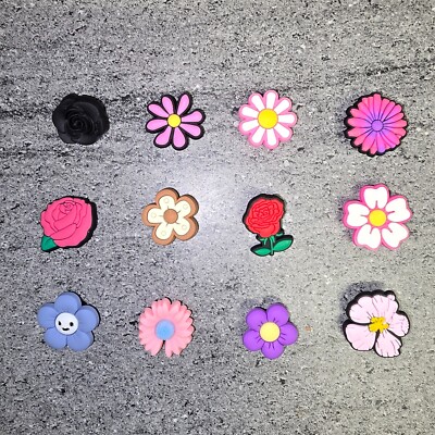 5er Pack Blumenmotiv Charms für Crocs, Bubble Slides, Sandalen & Clogs