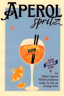 Poster poster poster advertising aperitif Aperol Spritz print 40x60 cm