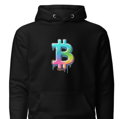 Bitcoin Graffiti Hoodie - Limited Edition - Excellent Quality
