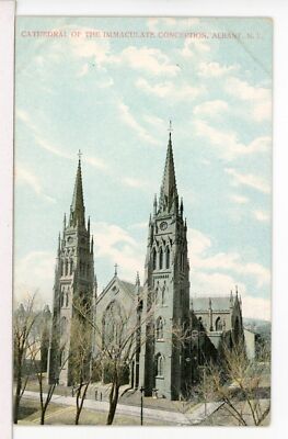 Cathedral of The Immaculate Conception 1907 - 1915 Albany, NY Postcard
