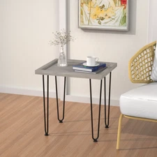 Rectangular Side Table, Solid Wood End Table Indoor/Outdoor, Small Coffee Table