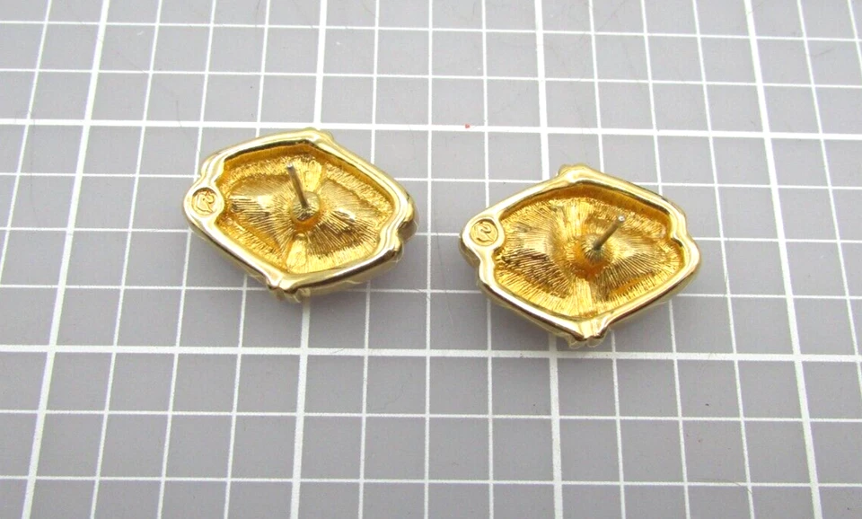 PENDIENTES SWARVOSKI CIRCONITA AZUL Y NARANJA 7/8" TONO DORADO JB3 Foto 2 de 3