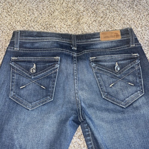 DENIMOCRACY Women's jeans size 28 (30x32.5) Flare Leg Distressed Denim - Picture 15 of 17