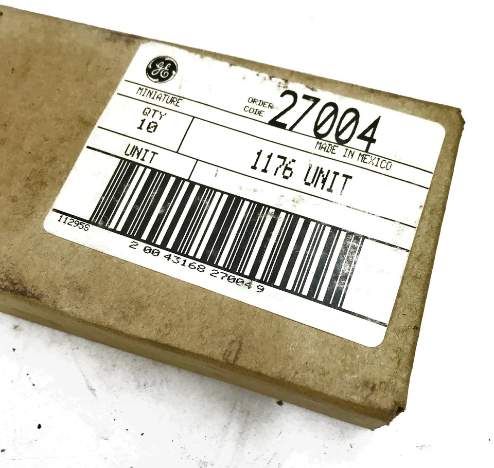 Bombilla automotriz miniatura General Electric GE 1176 [Lote de 10] Nueva de Lote Antiguo Foto 4 de 4