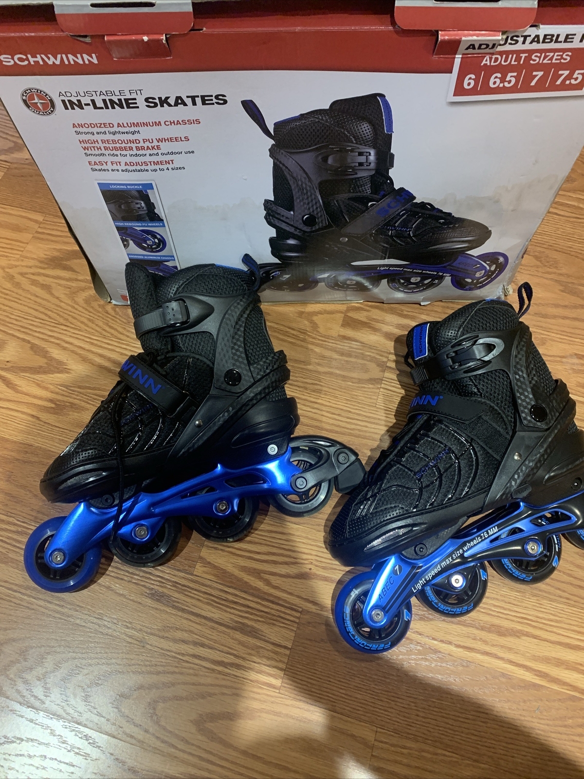 Schwinn Adult ABEC7 InLine Skates Roller Blades, Adjustable Fit Sizes