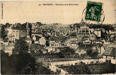 Old postcard Mayenne-Panorama de la Rive right (186356)
