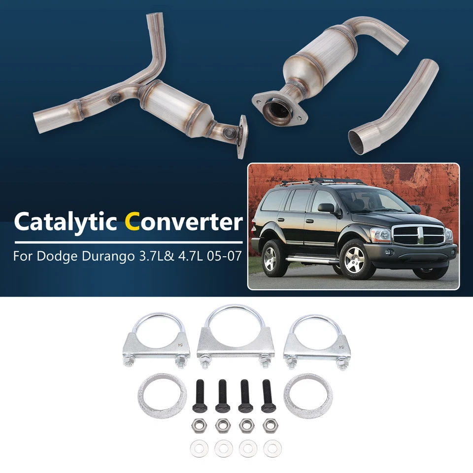 Catalytic Converters Y Pipe For Dodge Dakota 3.7L & 4.7L 2005-2007 EPA Approved Foto 2 de 4