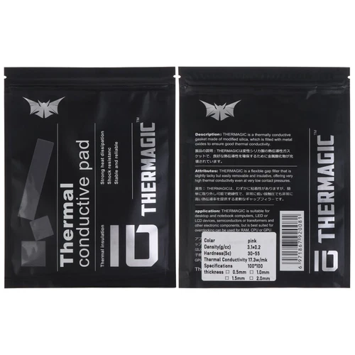 Graphics Card Cooling 17.3W/MK Thermal Pad Heat Dissipation Silicone Pad 100x100