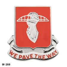 US Army DUI Pin ~ 17th Engineer Battalion "We Pave The Way" ~ NOS Vanguard USA