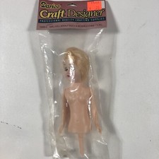 Darice Craft Designer - Girl Doll - Half Body - Movable Eyes - 12995-2 - Vintage