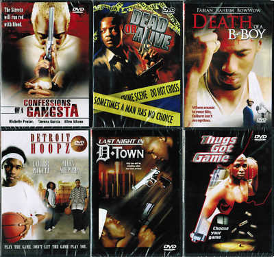 6 New DVD Lot Urban Action Gang Thugs Got Game Dead or Alive Death of A B Boy