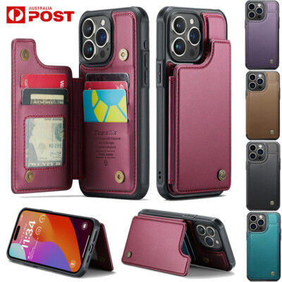 For iPhone 16 15 14 13 12 11 Pro Max XR XS 8 Plus Flip Leather Wallet Case Cover