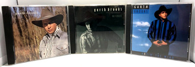 Garth Brooks Early Career 3-CD Lot ('89-'91) Like New, No Fences/Ropin' The Wind