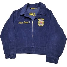 Vintage 1970-80s FFA Corduroy Chainstitch Jacket Colorado Las Animas Made in USA