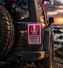 Giant Squid Pink 3D For Jeep Wrangler JK/JKU Rear Tail Light Covers - Tentacle