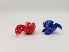 Bakugan Battle Brawlers 2 Figures Red 570G and Blue 480G