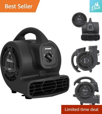 Mini Mighty P-80A Air Mover   Lightweight, Portable, and Powerful 600 CFM