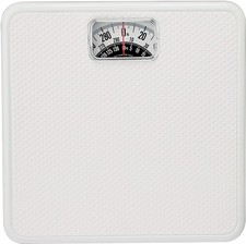 Taylor 20005014T Bathroom Scale, 300 lb Capacity, Analog Display, White