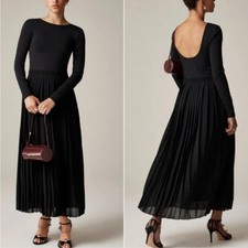 J Crew Cotton Pleated Black Ballet Dress Size S
