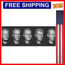 1/35 Scale Die Cast Resin Head Model Kit Hair Heads Miniature figurine Unasse...