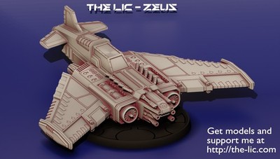 Hegemonic Navy Zeus Heavy Fighter 28mm Jagdflugzeug Luftunterstützung grimdark