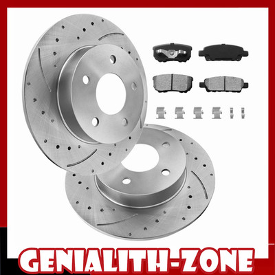 262mm Rear Rotors + Brake Pads for Dodge Avenger Caliber Chrysler 200 Sebring