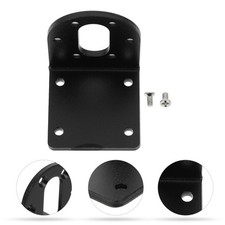Durable Aluminum Motor Mounting Bracket in Black for 37Mm Gear Motor Use