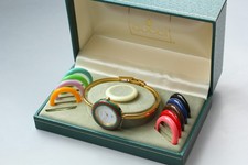 Vintage Gucci Change Bezel 11/12 11 Colors Women's Watch 26mm 7J 0488675