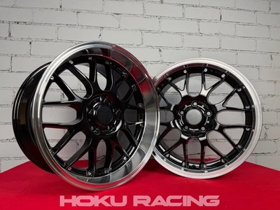 4X 18 Zoll RS-GT Style 5X120 Oldschool Deep Dish Alufelgen für BMW E36 E46 E90 - Bild 1 von 4