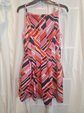 Vince Camuto Dress 8 Nwt Vibrant Colors Fit N Flare Business Professional Sunday
