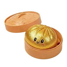 Gold Dumpling Squezee with Box Sensory Squeeze Fidget Toy for Stress Relief Gift