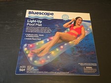 Bluescape Inflatable Pool Mat/Float, Color-Changing LED Light-Up, Waterproof