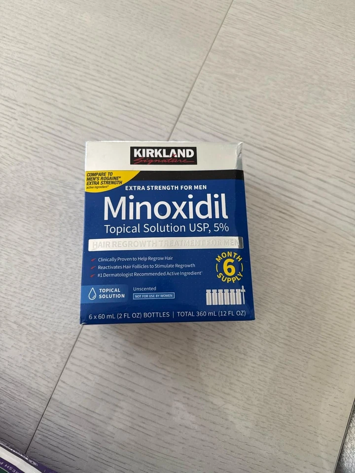 KIRKLAND Minoxidil 5% Extra Strength Men Hair Regrowth Solution 6 Month Supply - Image 2 of 4