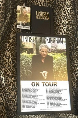 LINDSEY BUCKINGHAM VIP signed tour poster 2018 Chattanooga concert w/ EXTRAS