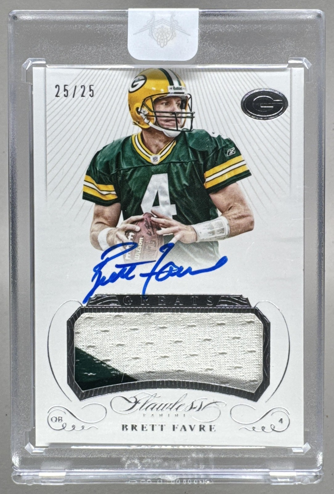 Brett Favre 2015 Panini Flawless #GPA-BF Greats Patches Patch Auto /25