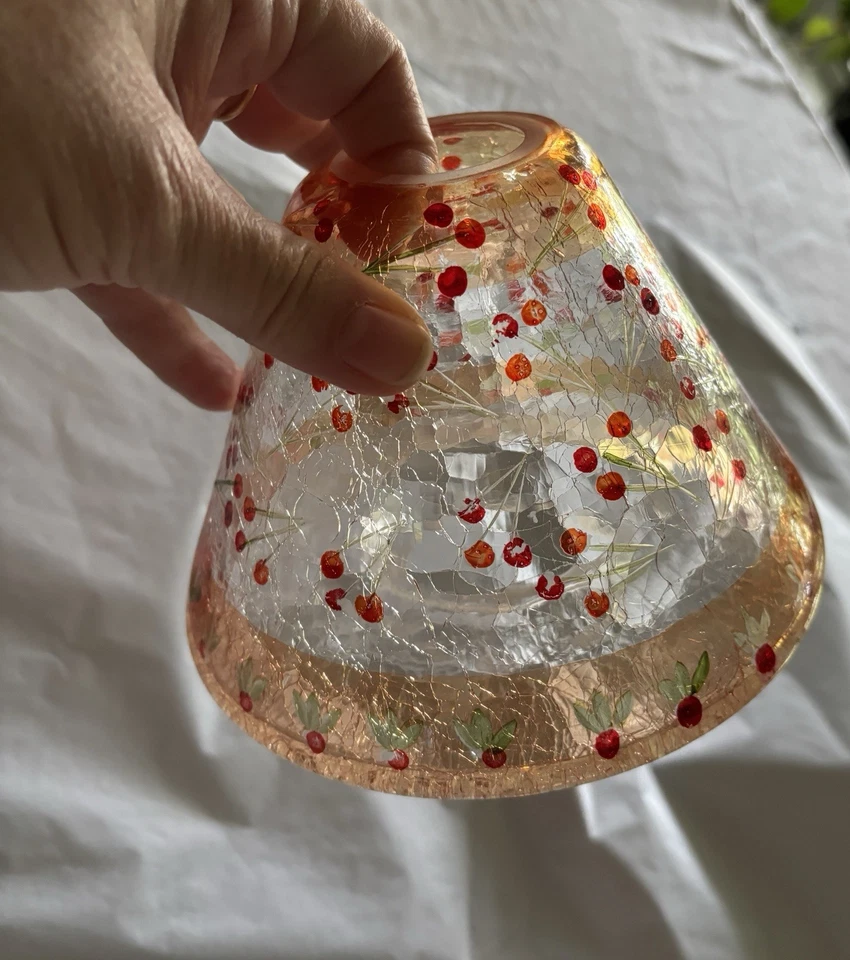 Yankee Candle, Winter Flower And Branches, Crackle Glass, Topper And Under Plate - Image 4 of 4