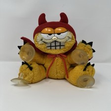 Vintage 1981 Dakin Garfield Halloween Plush Devil Costume Car Window Suction 7  