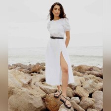 Reformation Anneliese linen midi dress women size 10