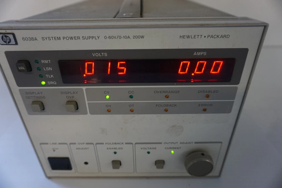 HEWLETT PACKARD 6038A SYSTEM POWER SUPPLY 0-60V/0-10A 200W (HLP66) - Image 3 of 4