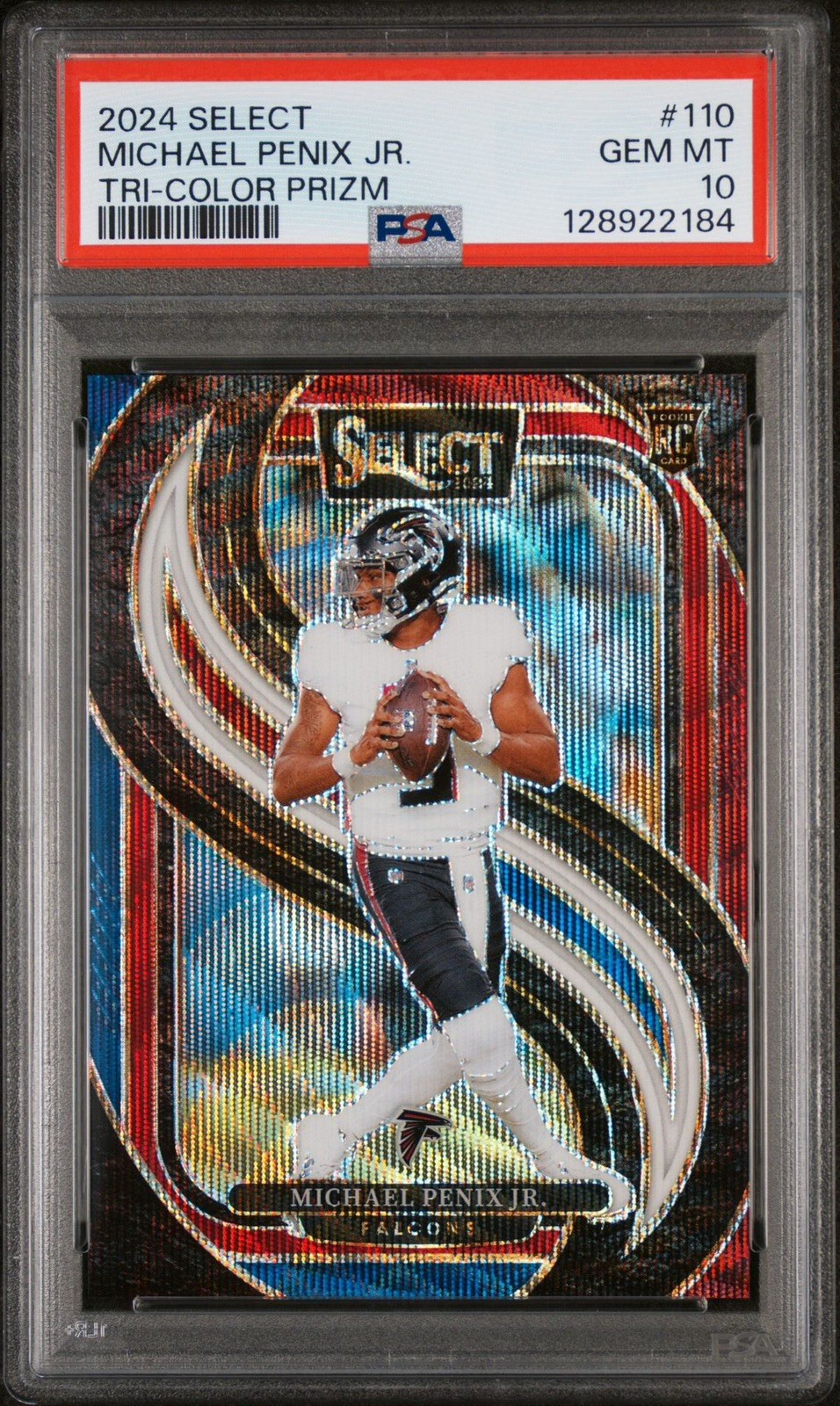 2024 Panini Select - Michael Penix Jr. #110 Tri-Color Prizm /249 (RC)