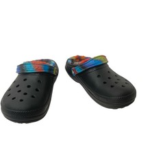 Crocs Classic Lined Sprayed Dye Clog Mens Size 7 /W9 Fuzzy Unisex Multicolored
