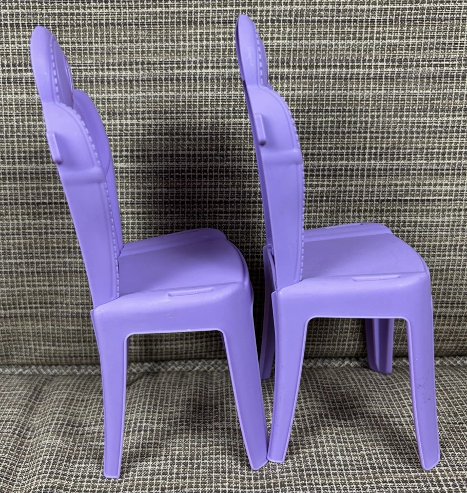 2017 Barbie Dream Camper RV 2 ФИОЛЕТОВЫХ СТУЛА СИДЕНЬЯ сменные Mattel #FBR34 - Изображение 4 из 4