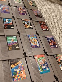 Huge NES 50 Game Lot Super Mario Tetris Metal Gear Excitebike Bionic Commando