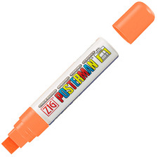 Posterman Acrylic Waterproof Broad Tip 15mm Flourescent Orange
