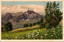 Swiss Alps Villars Switzerland Mountain View Postcard Environs de Villars