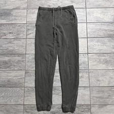 Joah Brown Sweatpants Womens S/M Gray Fleece Jogger Tapered Elastic Waist