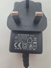 Genuine Roberts Radio Switching Adapter PU42 UK Plug Power Cable Tested Working 
